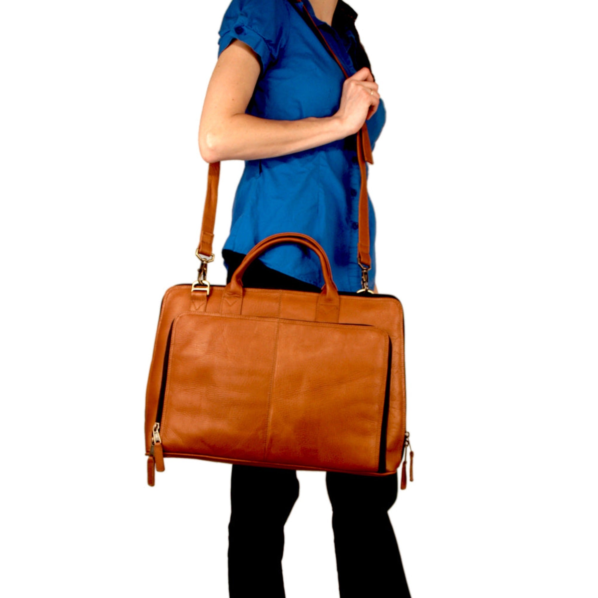 Soho Leather Laptop Brief - Image 9