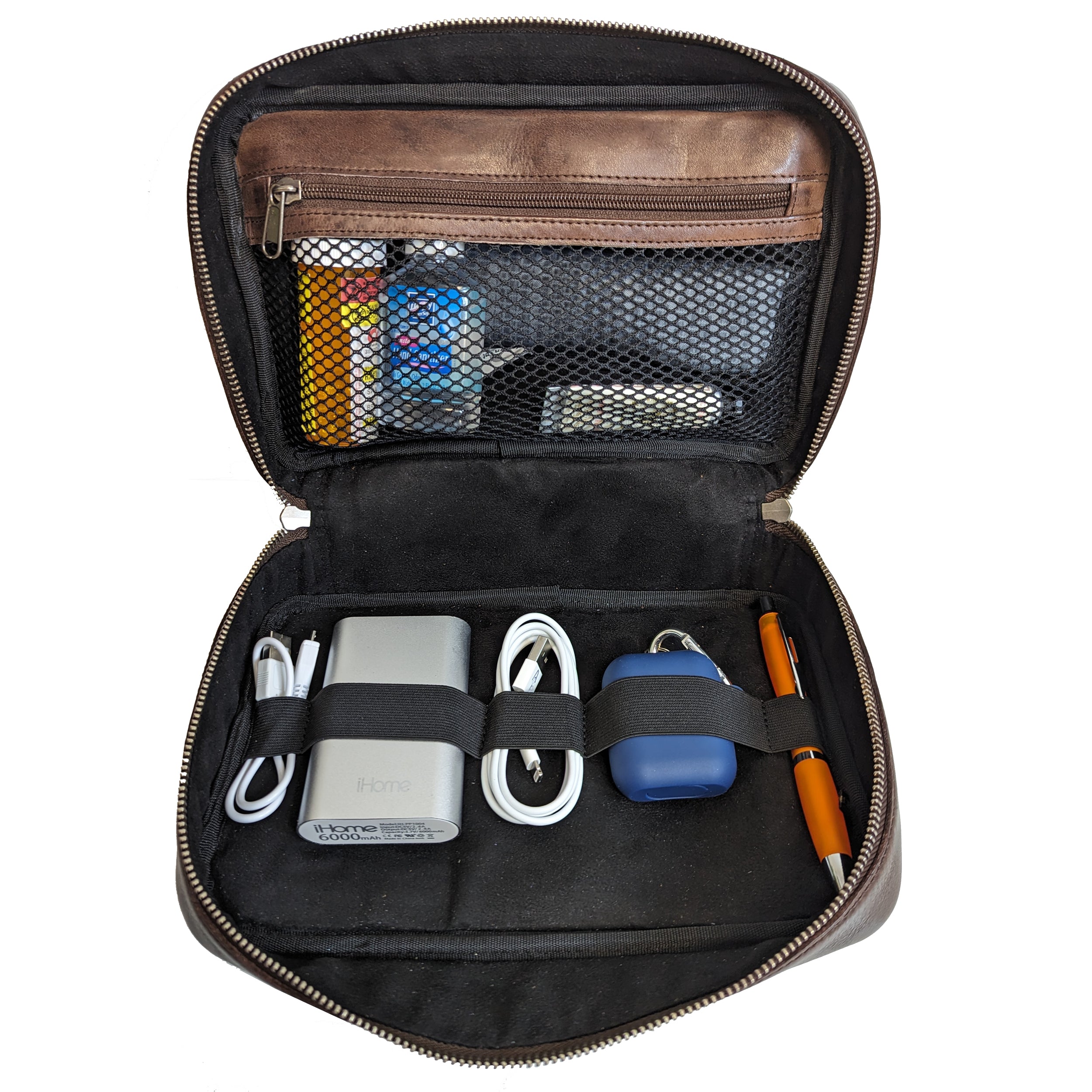 Deluxe Tech Leather Travel Kit - Image 8