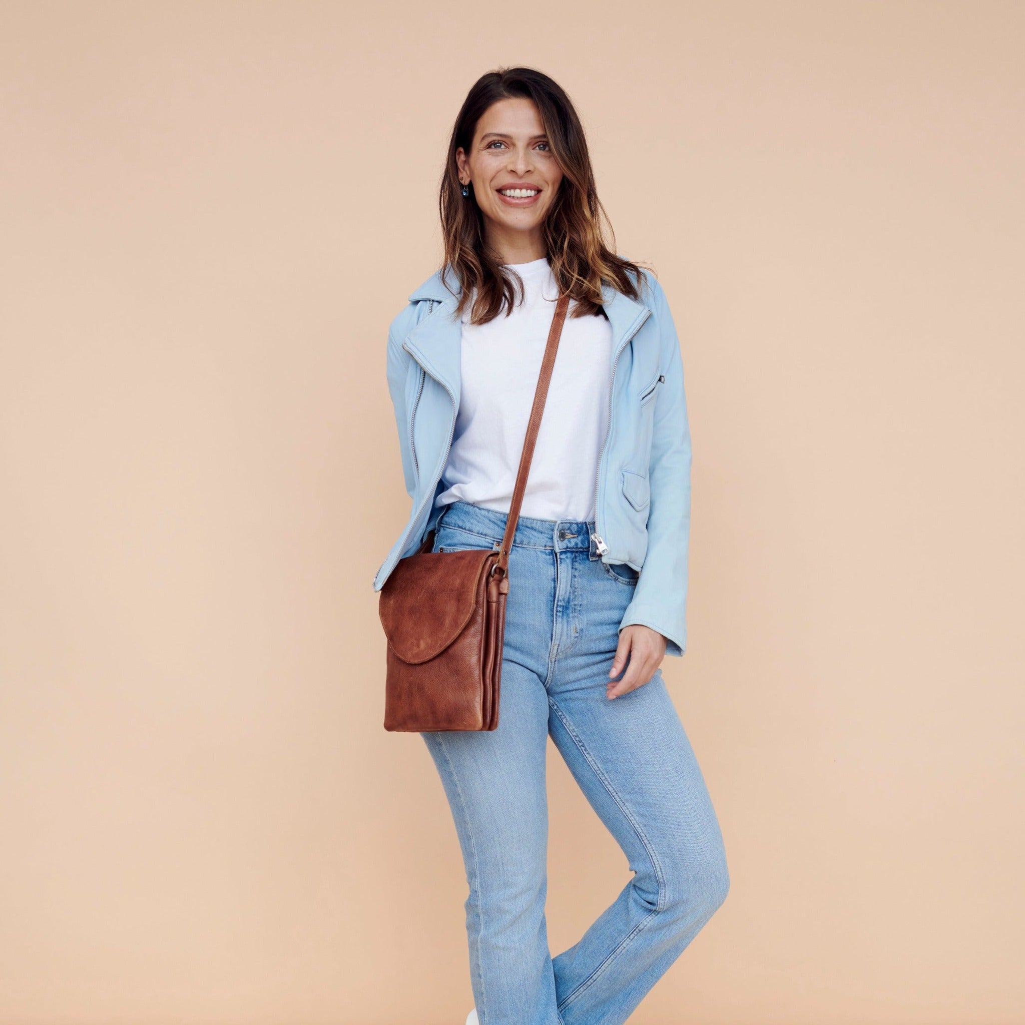 Peck Leather Crossbody Bag - Image 10