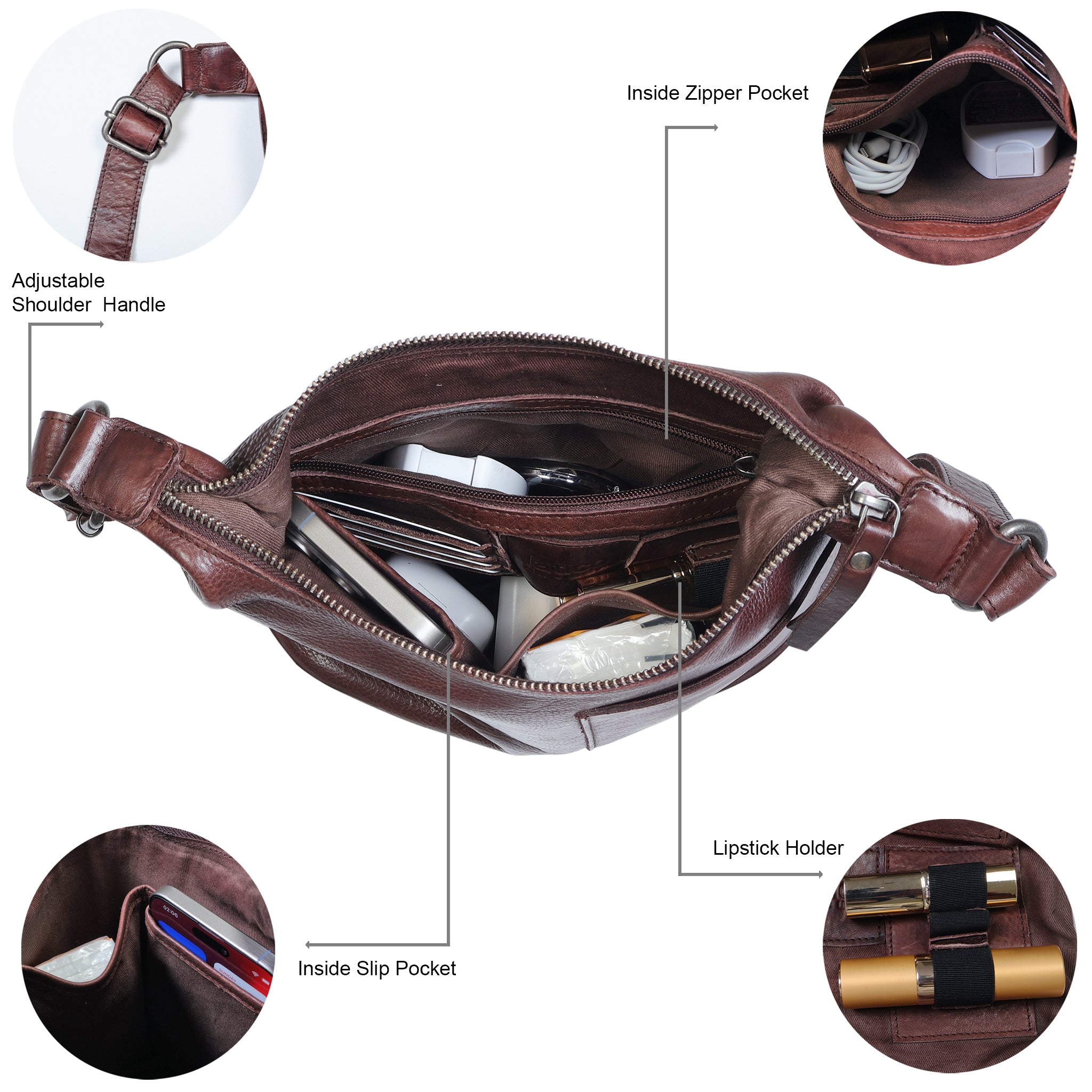 Kerry Leather Crossbody Bag - Image 7