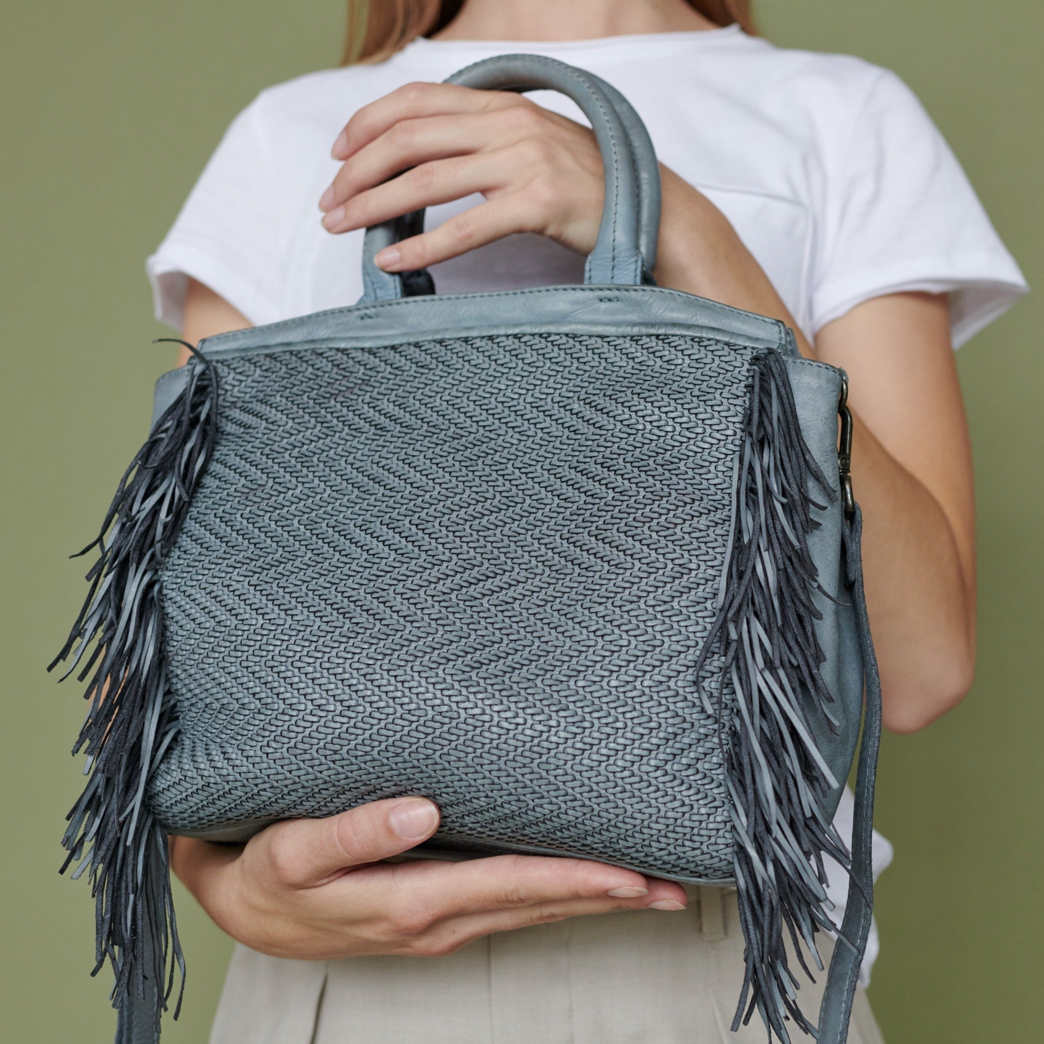 Grit Leather Crossbody Bag - Image 9