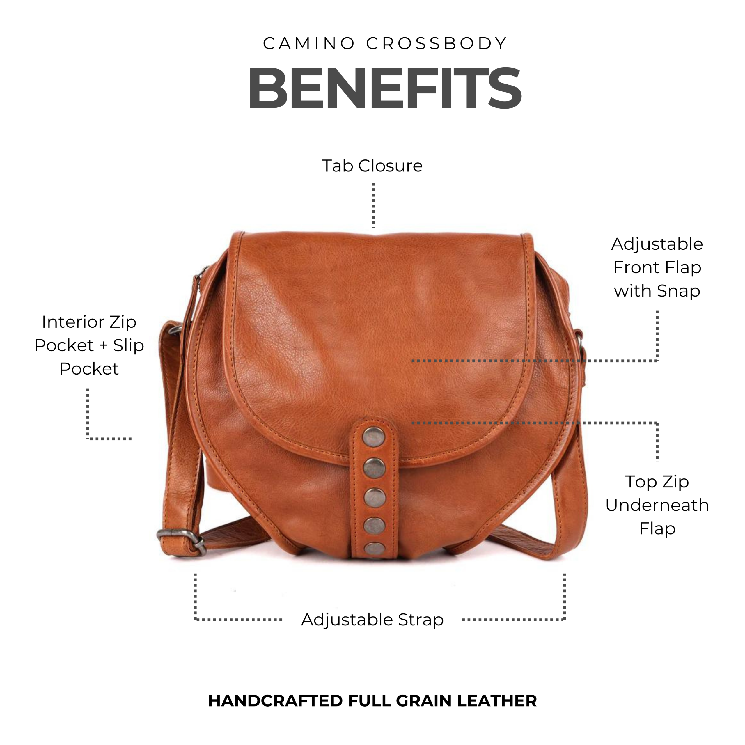 Camino Leather Crossbody Bag - Image 3