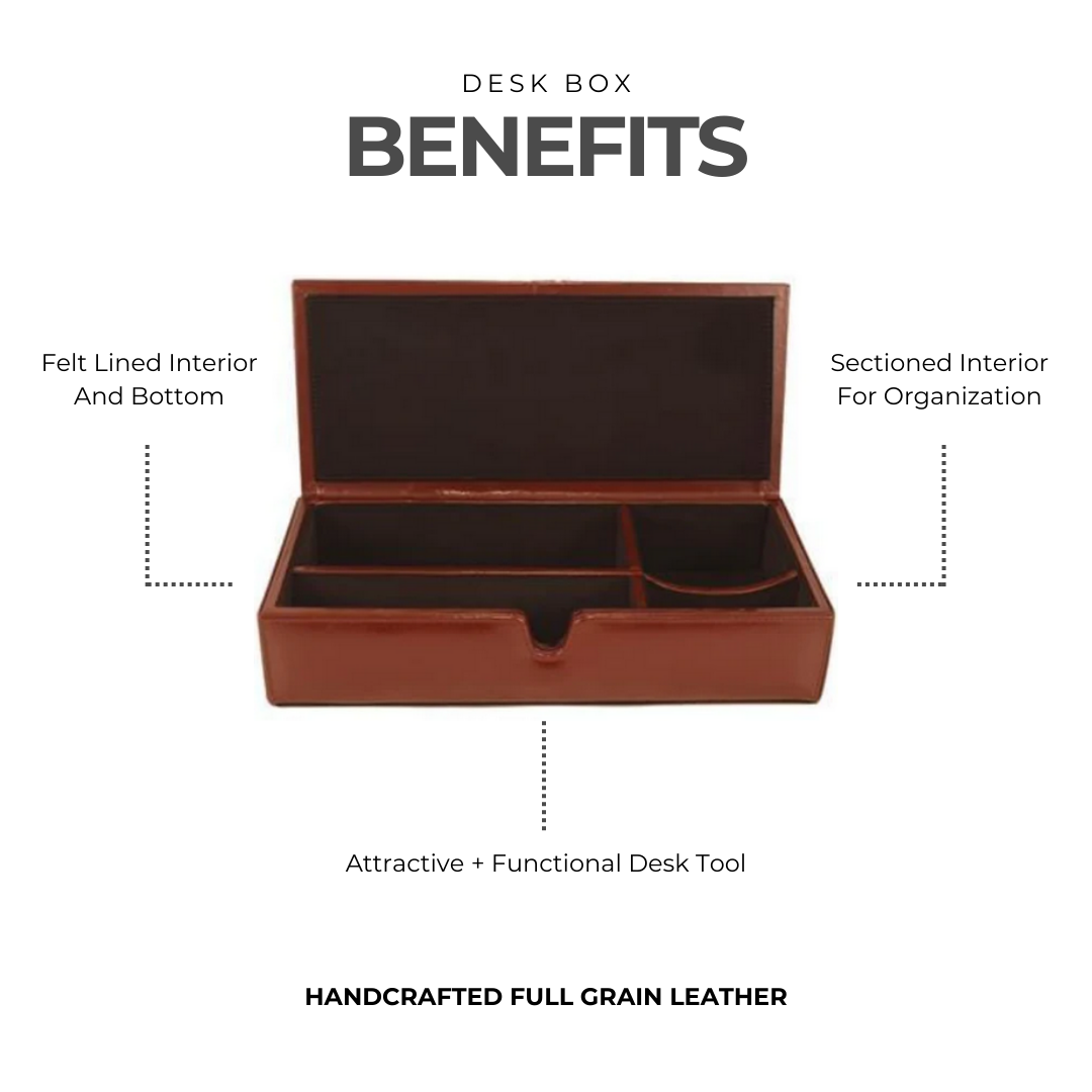 Large Leather Desk Box - Image 3