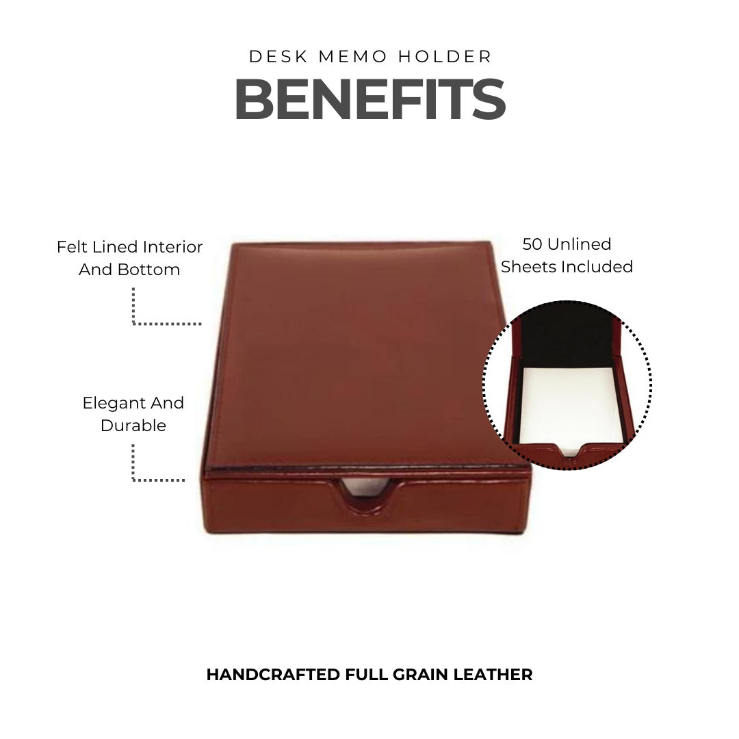 Leather Desk Memo Holder - Image 4