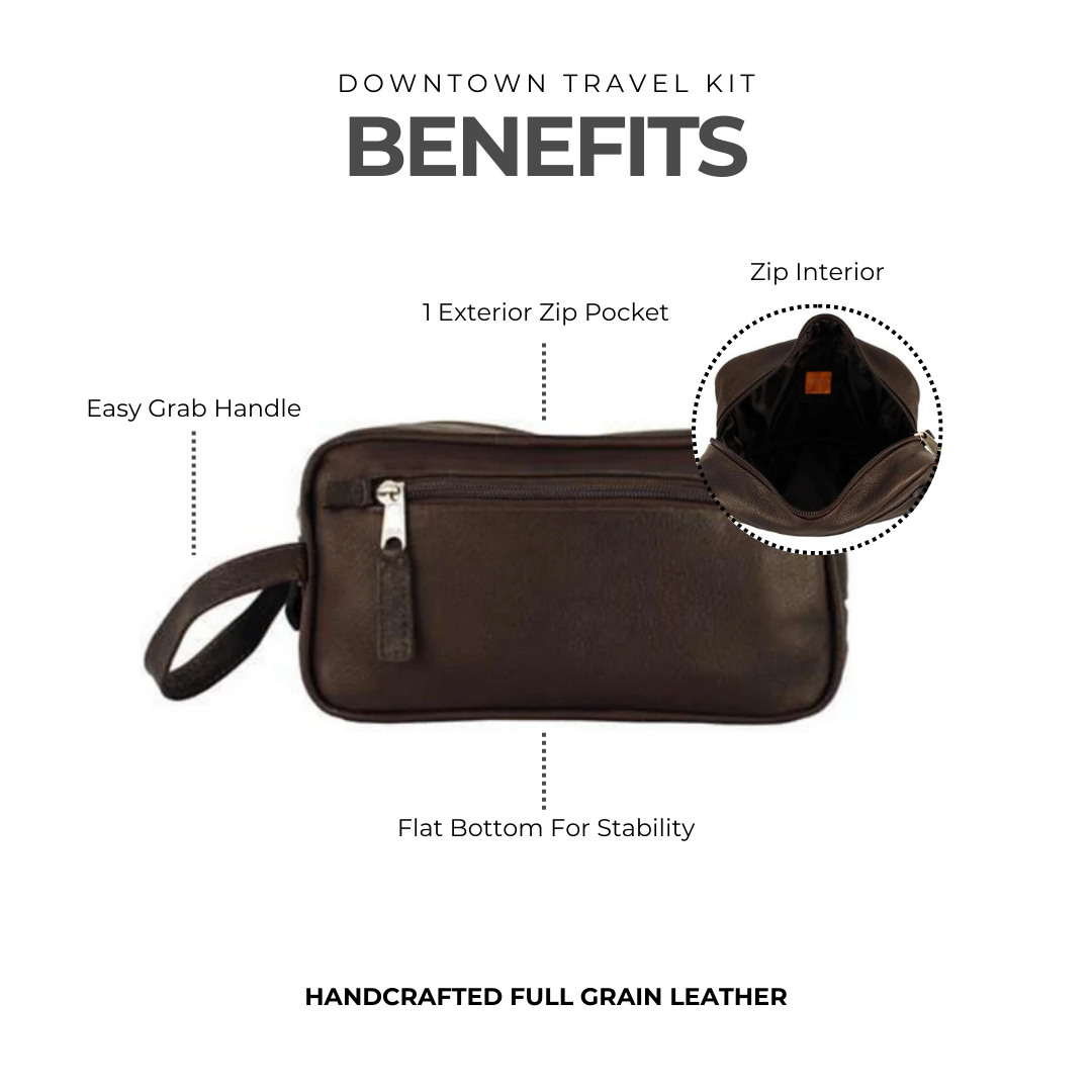Downtown Leather Travel Kit - Image 4