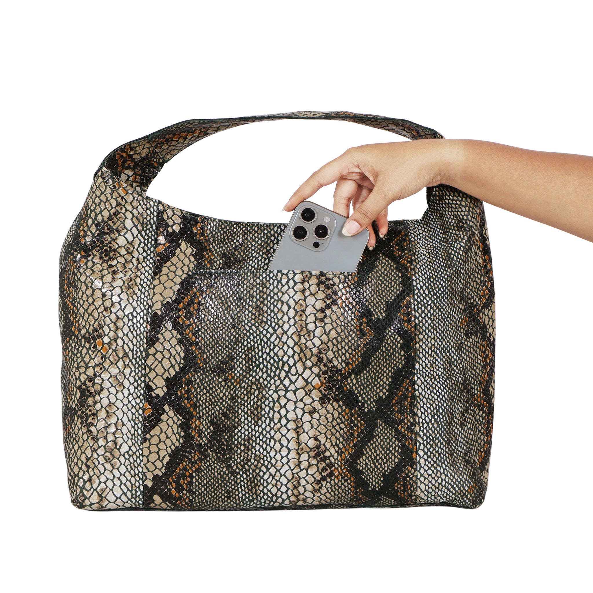 Petite Lindsey Leather Shoulder Bag - Image 10