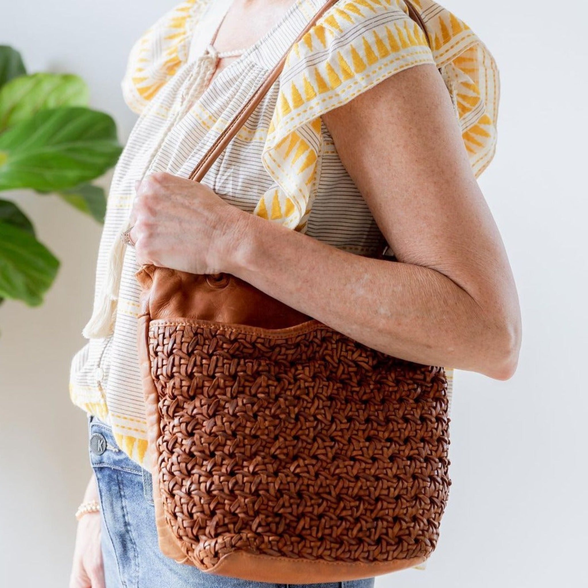Clover Leather Tote Bag - Image 7