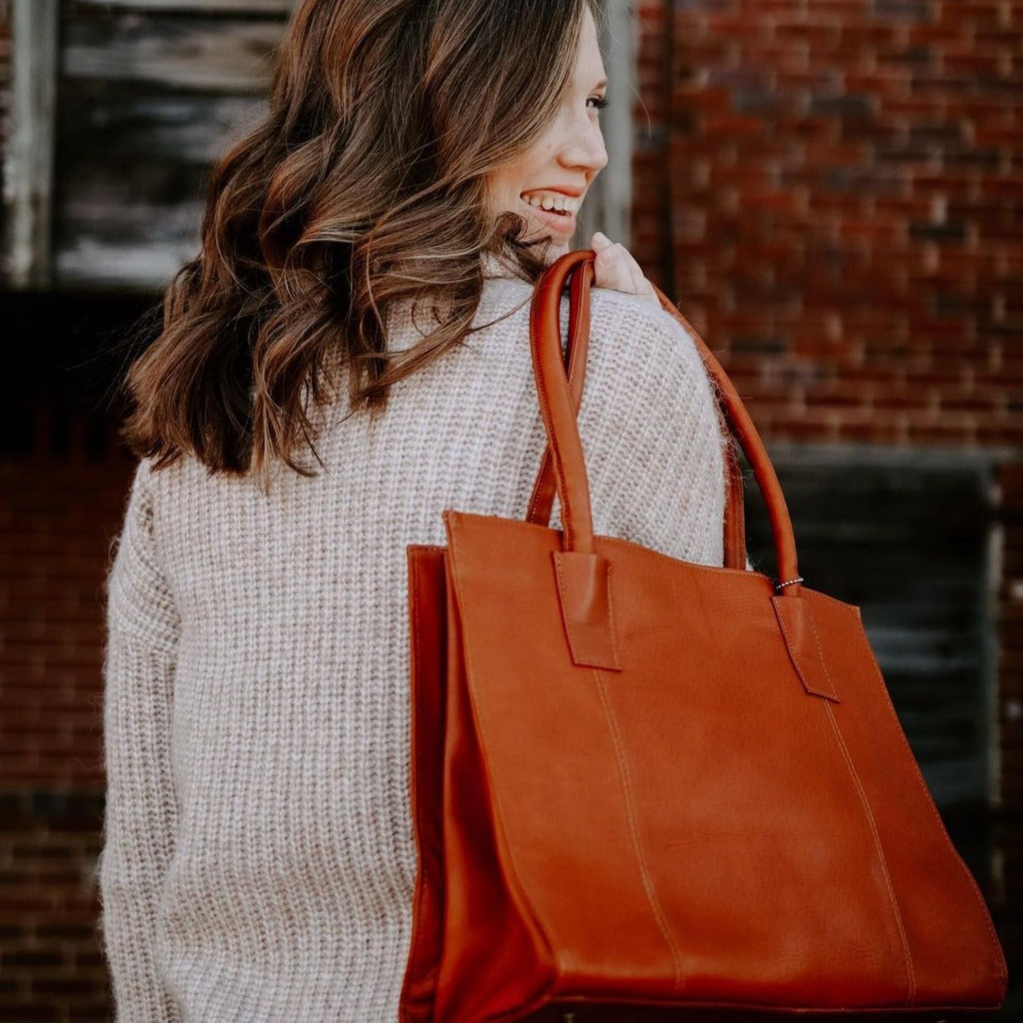 Festival Leather Tote Bag - Image 6