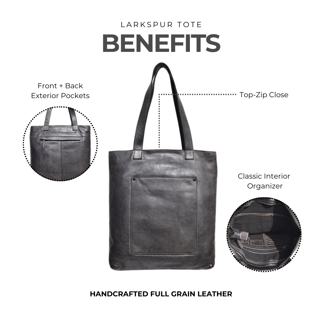 Larkspur Leather Tote Bag - Image 4