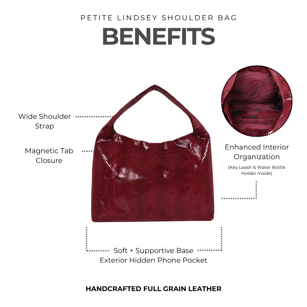 Petite Lindsey Leather Shoulder Bag - Image 8