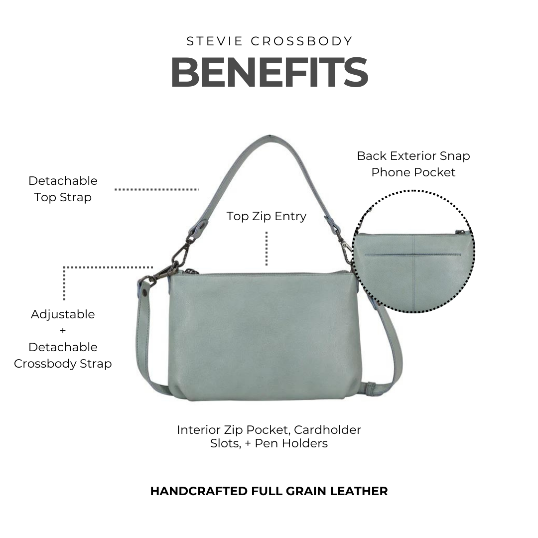 Stevie Leather Crossbody Bag - Image 6