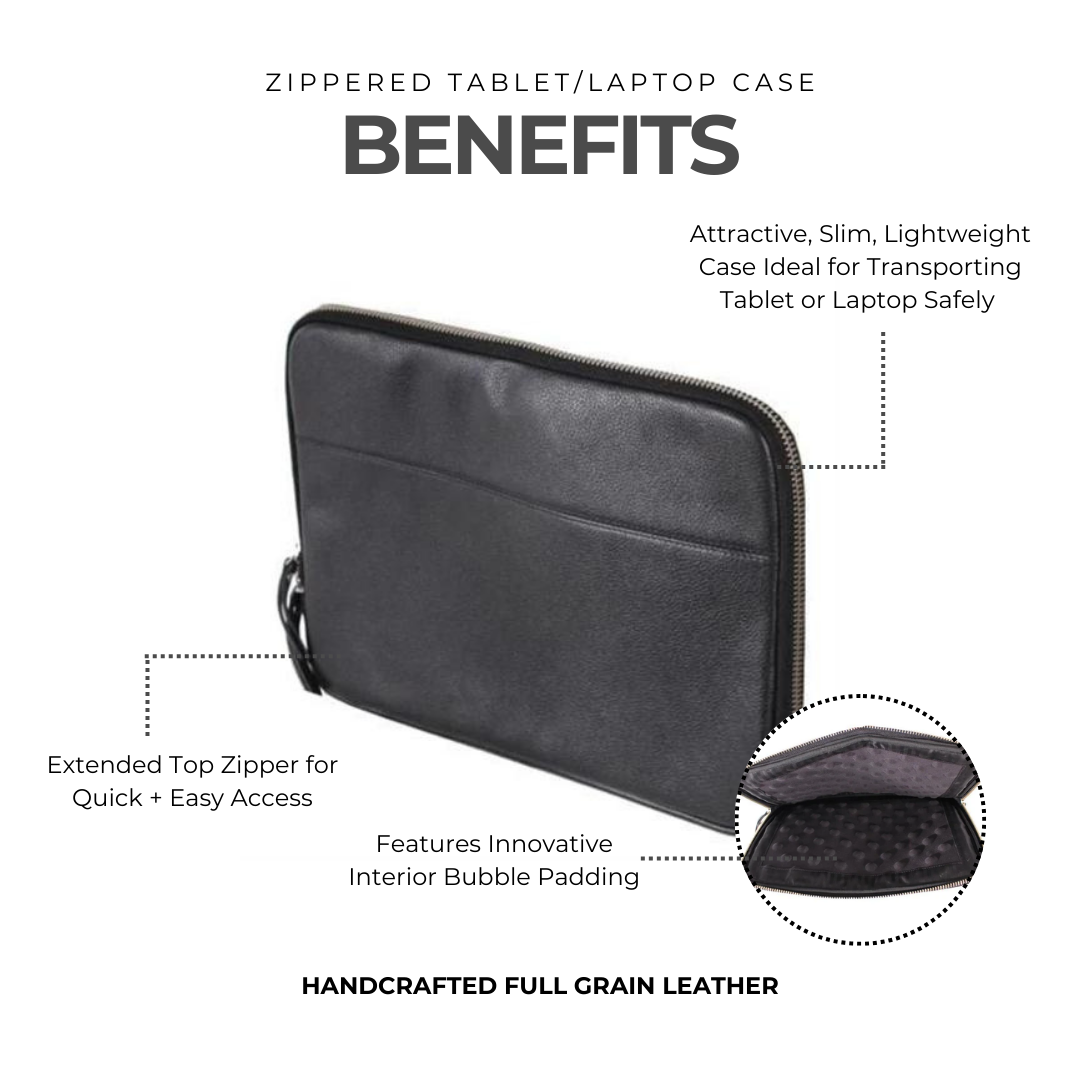 Zippered Leather Tablet Case - Image 3