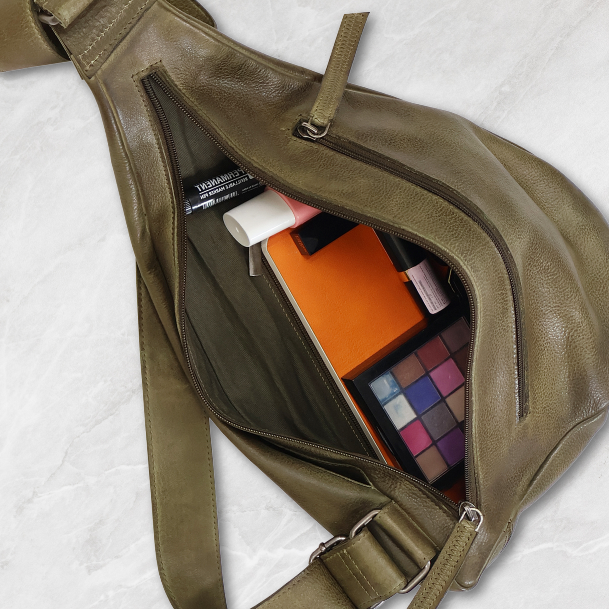 Hippie Leather Sling Bag - Image 11